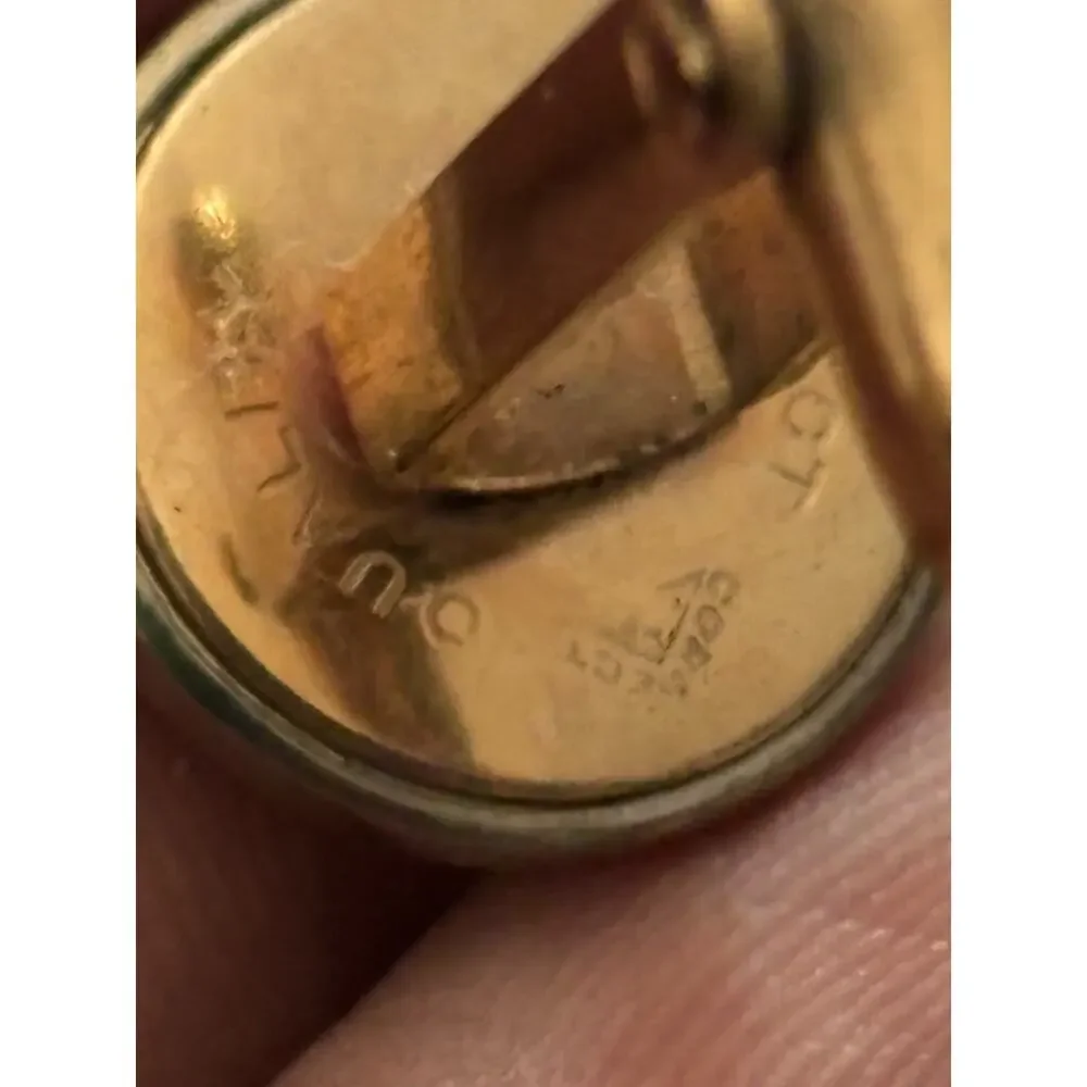 Mother of Pearl Gold Filled CORRECT QUALITY Vintage Cuff Links‎